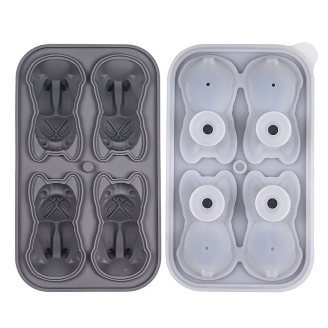 Hydrating Silicone Ice Cube With Fun Shapes Silicone Ice Cube Trays For Freezer Ice Cube Tray With Funnel Lid Easy Release Ice For Cocktail Whiskey 1pc-D