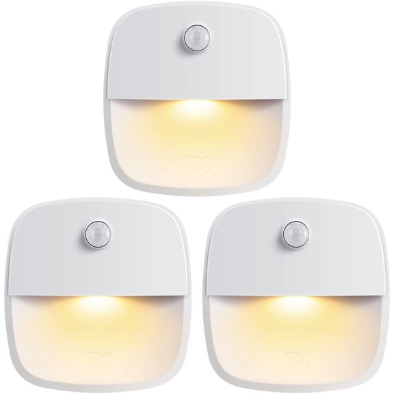EASTIN 3-pack Motion Sensor Light, Cordless Battery-Powered LED Night Light, Stick Anywhere Closet Lights Stair Lights, Wall Safe Lights for Hallway, Bathroom, Bedroom, Kitchen