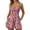 Hot Pink, variant on Women's Floral Smocked Romper, Sleeveless Square Neck, Pockets, Summer Jumpsuit