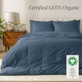 thumbnail image 3 of Bare Home Organic Cotton Duvet Cover Set, Percale Weave, Twin/Twin XL, Bering Sea, 3 of 10