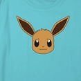thumbnail image 2 of Girl's Pokemon Eevee Face Portrait Graphic Cropped T-Shirt Blue X Large, 2 of 3
