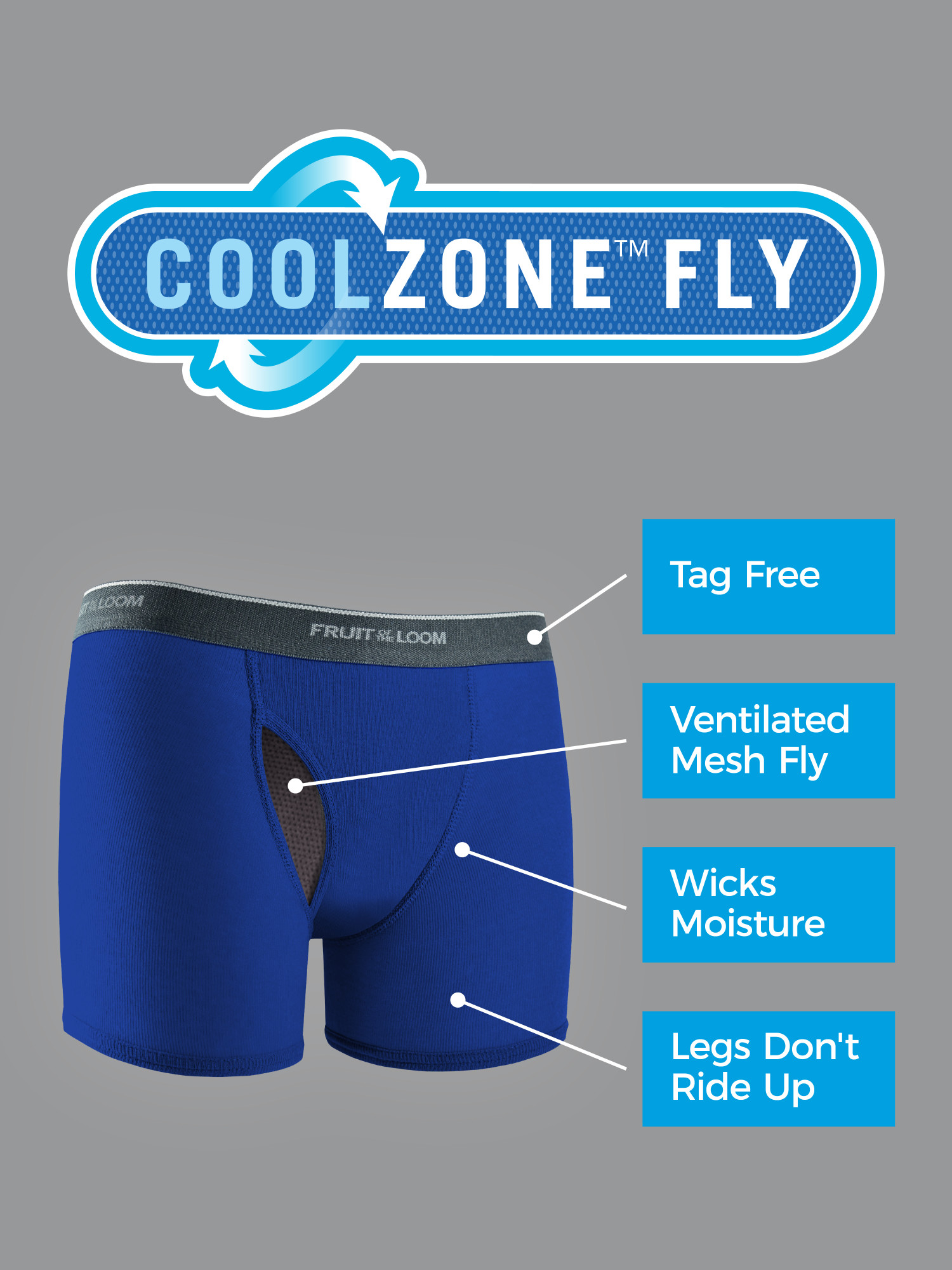 Fruit of the Loom Boys' CoolZone Boxer Briefs, 5 Pack - image 3 of 8