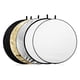 thumbnail image 3 of Reflector de luz de 23 pulgadas/60 centímetros Difusor de luz Multidisco plegable 5 en 1 con bolsa - Translúcido, plateado, dorado, blanco y negro para estudio, 3 of 5