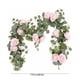 thumbnail image 3 of Flores Artificiales de Rosas Blancas, Guirnalda de Seda de 5,7 Pies con 7 Rosas Blancas Y Gypsophila para la Pieza Central de la Boda, Fuera de la Mesa Blanca, 3 of 6