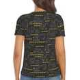 thumbnail image 3 of Fuzoiu Retro Excavator Print Women's V-Neck T-Shirt,Women's Short Sleeve Top, Comfortable for Work, Leisure, and Sports, 3 of 7