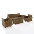 thumbnail image 5 of Crosley Furniture Bradenton 5-Piece Fabric Swivel Rocker and Sofa Set in Sand, 5 of 19
