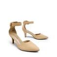 thumbnail image 3 of Zapatos DREAM PAIRS Tacón Bajo de Gatito Punta Fina Nude Talla 9, 3 of 7