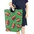 thumbnail image 4 of Yayeee Freestanding Laundry Hamper with Handle Collapsible Large Storage Basket for Clothes, American Footballs, 4 of 7