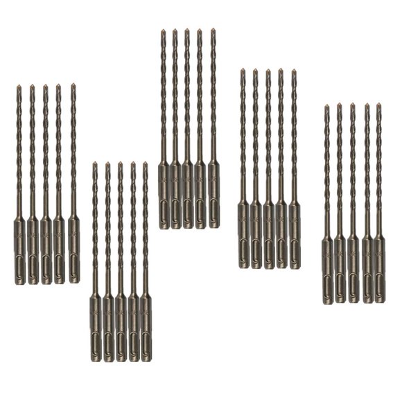 25PCS, 7/16" x 6", SDS Plus Drill Bits, Rotary Drill Bit, Masonry Drill bit Set, SDS+ Hammer Bits