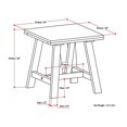 thumbnail image 5 of Simpli Home Dylan Table d'Appoint Carrée en Bois Flotté, 5 of 5