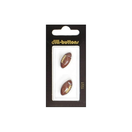 - Dill Buttons 20mm 2pc Shank Football Brown