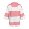 thumbnail image 7 of vigerkar Womens 2 Piece Outfits Summer Striped Workout Set Oversized Matching Lounge Sets Two Piece Short Set Light Pink, XXL, 7 of 7