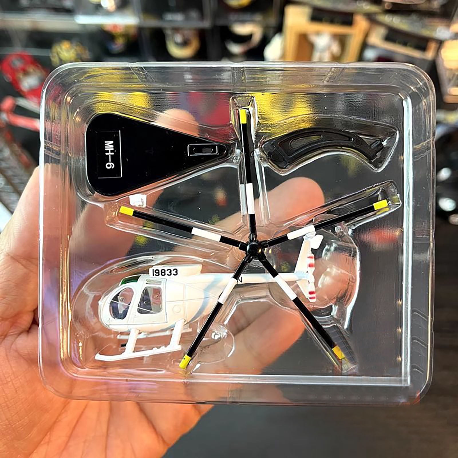 ARCADORA US Army MH-6 Little Bird Helicopter Model 1:100 Scale Diecast Alloy Plane 2.8in Collection Decor Gift with Stand