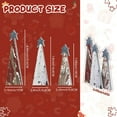 thumbnail image 3 of 3 Pcs Rustic Christmas Tree Wooden Table Decorations Farmhouse Small Christmas Tree Tabletop Centerpieces with Standing Top Star for Home Shelf Mantel Fireplace Table Party Decor, 3 of 6