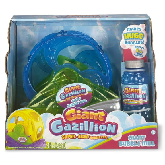 Moulin à bulles géantes Gazillion en bleu/vert