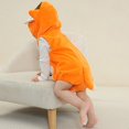 thumbnail image 4 of KAUOD Toddler Dinosaur Hoodie Rompers Plush Fleece Halloween Outfits 3 6 12 18 24 Months Baby Sleeveless Zip up Jumpsuits, 4 of 6