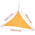 thumbnail image 2 of 118.1 x 118.1 x 118.1in Triangle Sun Shade Sail Canopy Cloth Fabric Screen, Water Air Permeable & UV Resistant, Heavy Duty, Carport Patio Outdoor with 3 Mountaineering Buckles, 2 of 7
