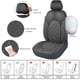 thumbnail image 5 of Fundas para Asientos de Auto CAROMOP de Cuero PU Impermeables Juego Completo, 5 of 9