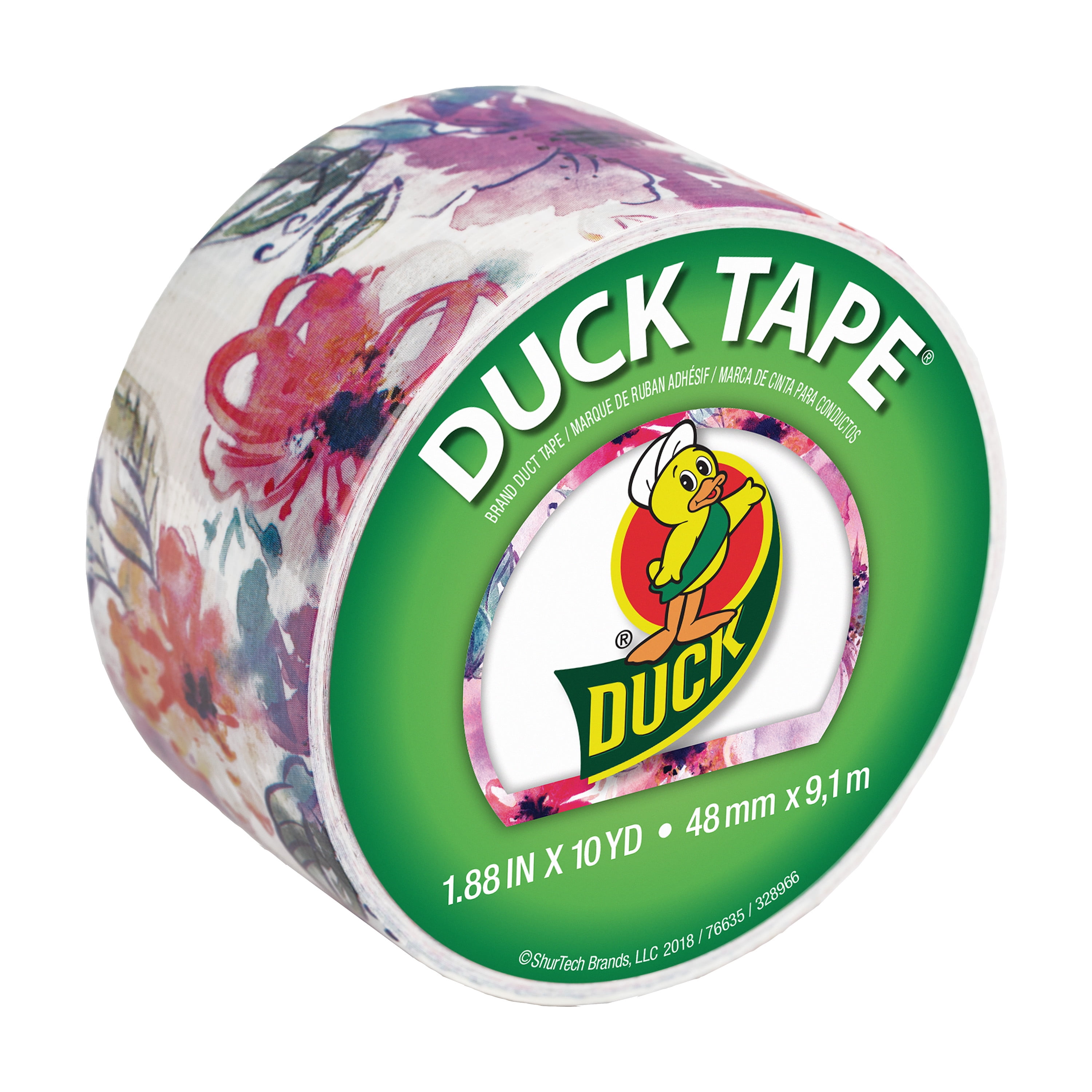 Duck Tape® Brand Duct Tape Watercolor Floral, 1.88 in. x 10 yd