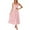 Pink #63, variant on Mohiass Summer Dresses for Women 2024,Women's 2024 Summer Boho Spaghetti Strap Square Neck Solid Color Ruffle A Line Beach Long Maxi Dress Black M
