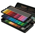thumbnail image 2 of Cezanne Set of 120 Professional Colored Pencils with Canvas Roll-Up Case - Premium, High Pigment Colored Pencils, 3.3mm Diameter Lead and Storage Case with Zipper Pouch - Can Hold up to 120 Pencils, 2 of 6