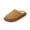 Brown, variant on Women Fleece Lined Slip On Closed Back Mule Casual Shoes, Smooth Woven Outer Fabric, Thick Warm Plush Interior, Lug Anti Slip Outsole, Elastic Opening for Cold Weather Daily Commute,Black 6.5