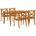 thumbnail image 3 of vidaXL Patio Dining Set Outdoor Furniture Set for Garden Solid Wood Acacia, 3 of 10