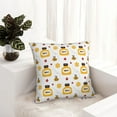 thumbnail image 6 of Pofeuu Bees and Flowers Print Double-sided plush pillowcase Square Throw Pillow Covers Pillows Cover for Living Room Bedroom Sofa Couch Cushion Cover（No pillow core）-12"x12", 6 of 7
