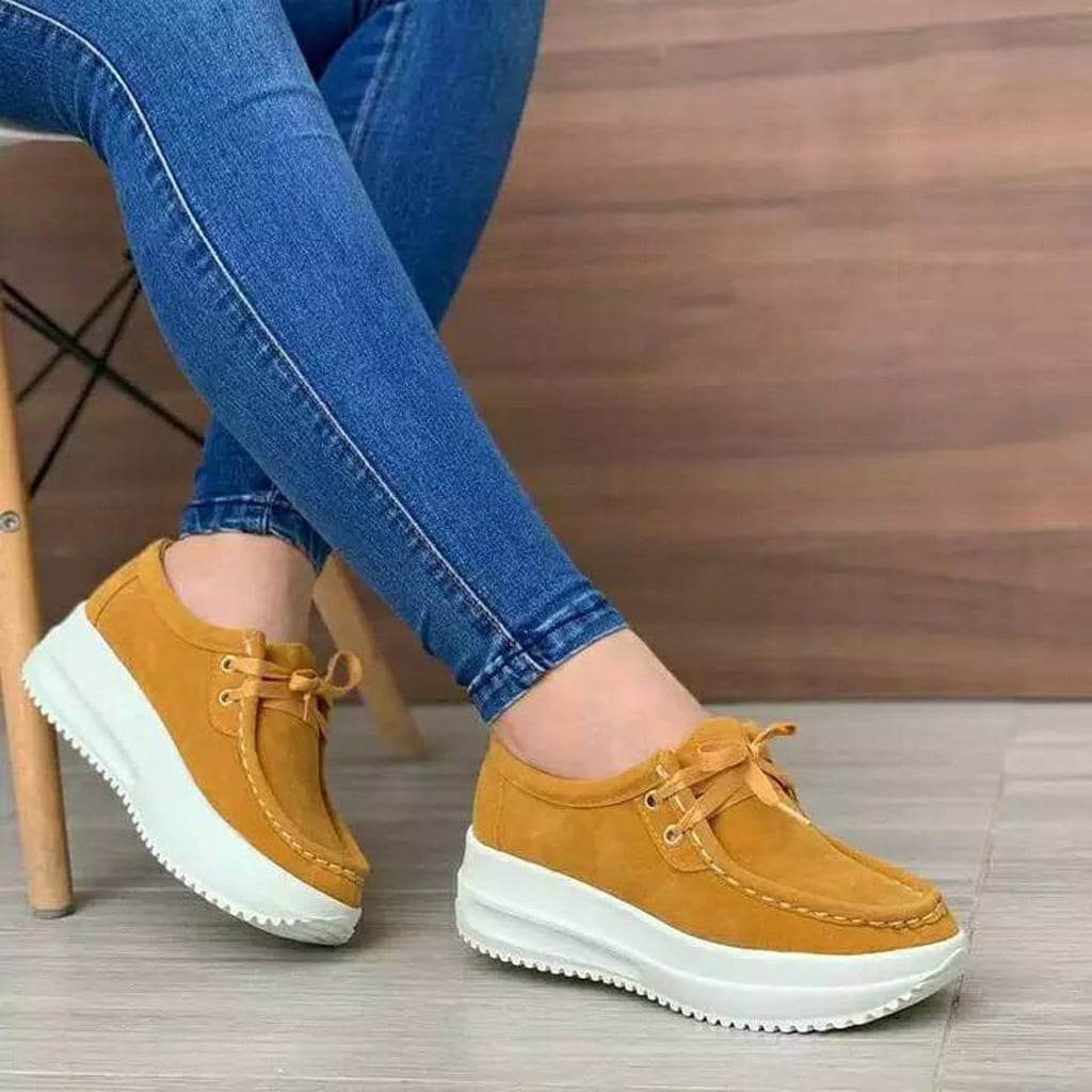 ladies yellow loafers