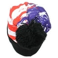 thumbnail image 3 of Best Winter Hats American Flag Sublimation Print Cuffed W/Pom Pom - Long/Slouchy, 3 of 3
