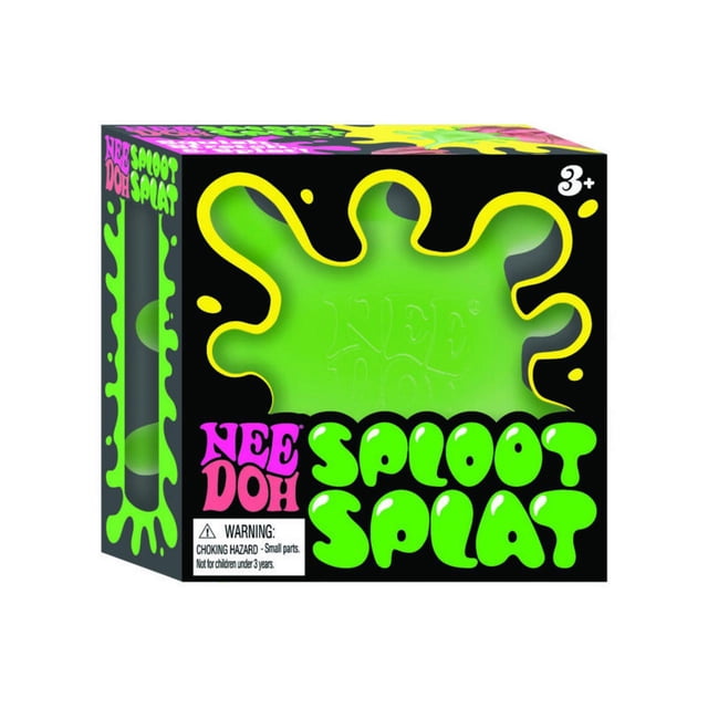 NeeDoh SplootSplat -The Splat that Sploots - Sensory Toy to Squish, Squeeze, and Pull - Green