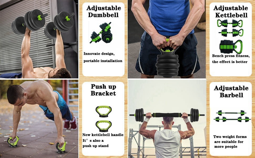 Dumbbell Weights Adjustable , 44 Lbs Adjustable Weight Set With Iron Handle for Home Gym