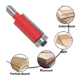 thumbnail image 3 of Juego De 4 Piezas Brocas Bloosom  Rectas Con Balero Para Router rojo, 3 of 4