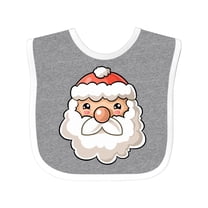 Inktastic Cute Santa Claus Face Boys or Girls Baby Bib