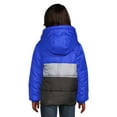 thumbnail image 4 of Weather Tamer Boys Hooded Long Sleeve Colorblock Winter Puffer Coat, Sizes 4-16, 4 of 5