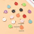 thumbnail image 3 of 16Pcs 8 Colors Alloy Enamel Pendants Light Gold Flat Round with Word Hope Mixed Color 14.5x12x2mm Hole: 1.5mm 2pcs/color, 3 of 5