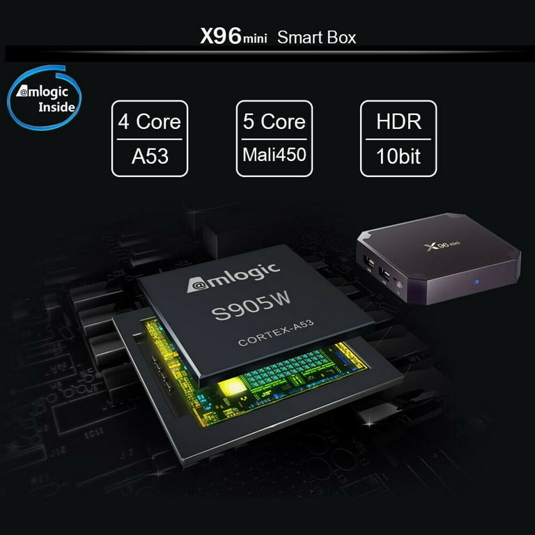 X96 Mini Android 7.1 TV BOX 1GB 8GB AMLOGIC S905W QUAD CORE SUPPORT 2.4G  WIFI H.265 X96MINI MEDIA PLAYER