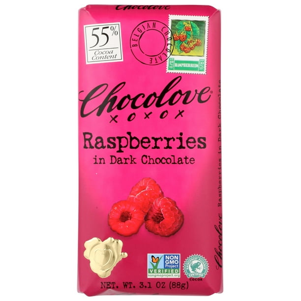 (12 Pack) Chocolove Raspberries In Dark Chocolate , 3.1 Oz Walmart