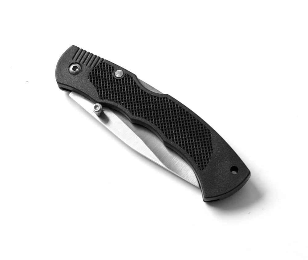 (4 pack) Ozark Trail Folding Pocket Knife, 3.1 in Stainless Steel Serrated Blade
