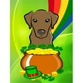 thumbnail image 1 of Drapeau de Jardin Labrador Chocolat pour la Saint-Patrick, 1 of 1