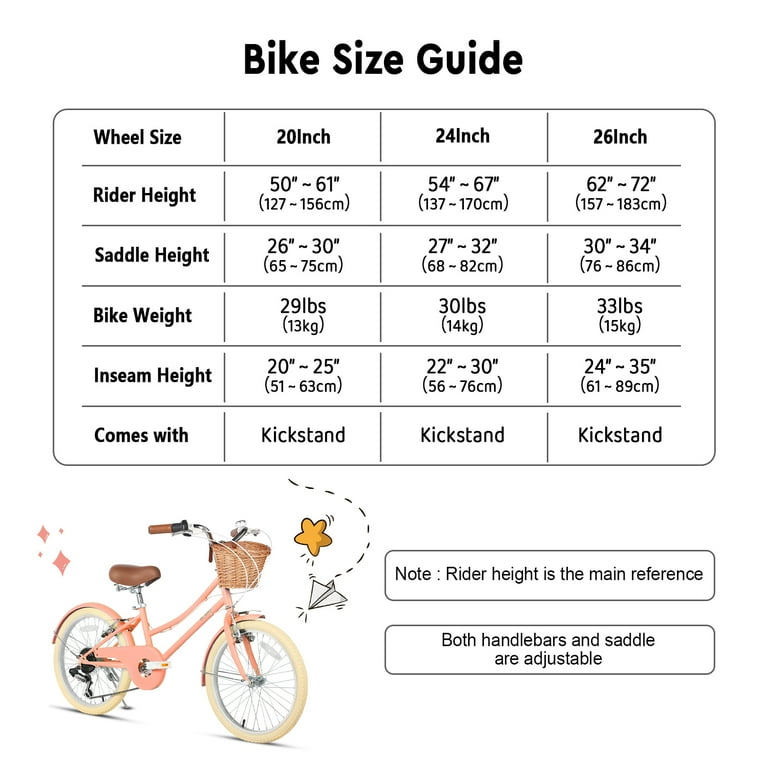 Kids Wheel Size For Bike Height Inch Bike Size Chart By Age Kids - Main Image