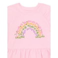 thumbnail image 2 of Wonder Nation Toddler Girl Ruffle Rash Guard Swim Set, Two-Piece, Size 12M-5T, 2 of 3