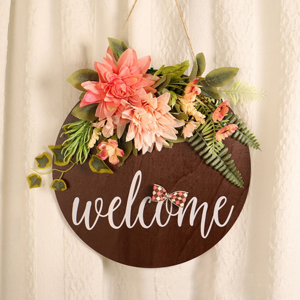WELCOME KEY HOLDER PLAQUE CHOICE OF 4 FLOWER DESIGNS 