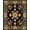 Black, Pattern 3, variant on ODIKA 4'x6' Dark Brown Vintage Academia Gothic Washable Area Rug Faded Bloom Motif Rustic Border Southwest Frame Layout Non-Slip, Chair-Friendly, Flatwoven for Home Office, Under Desk