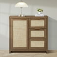 thumbnail image 7 of ARKANTOS Sideboards and Buffets, Boho Storage Cabinets with Rattan Doors and Drawers, Walnut, 7 of 7