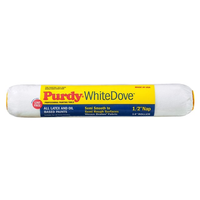 Funda enrollable Purdy White Dove de 14 pulgadas para siesta semilisa