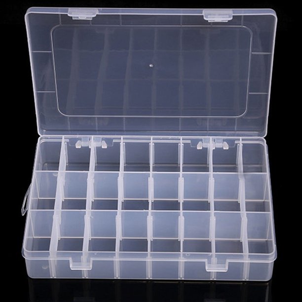 Transparent 18 24 28grid Storage Box Organizer Case Storing Plastic Box Jewelry Beads Pill Screw Walmart Com Walmart Com
