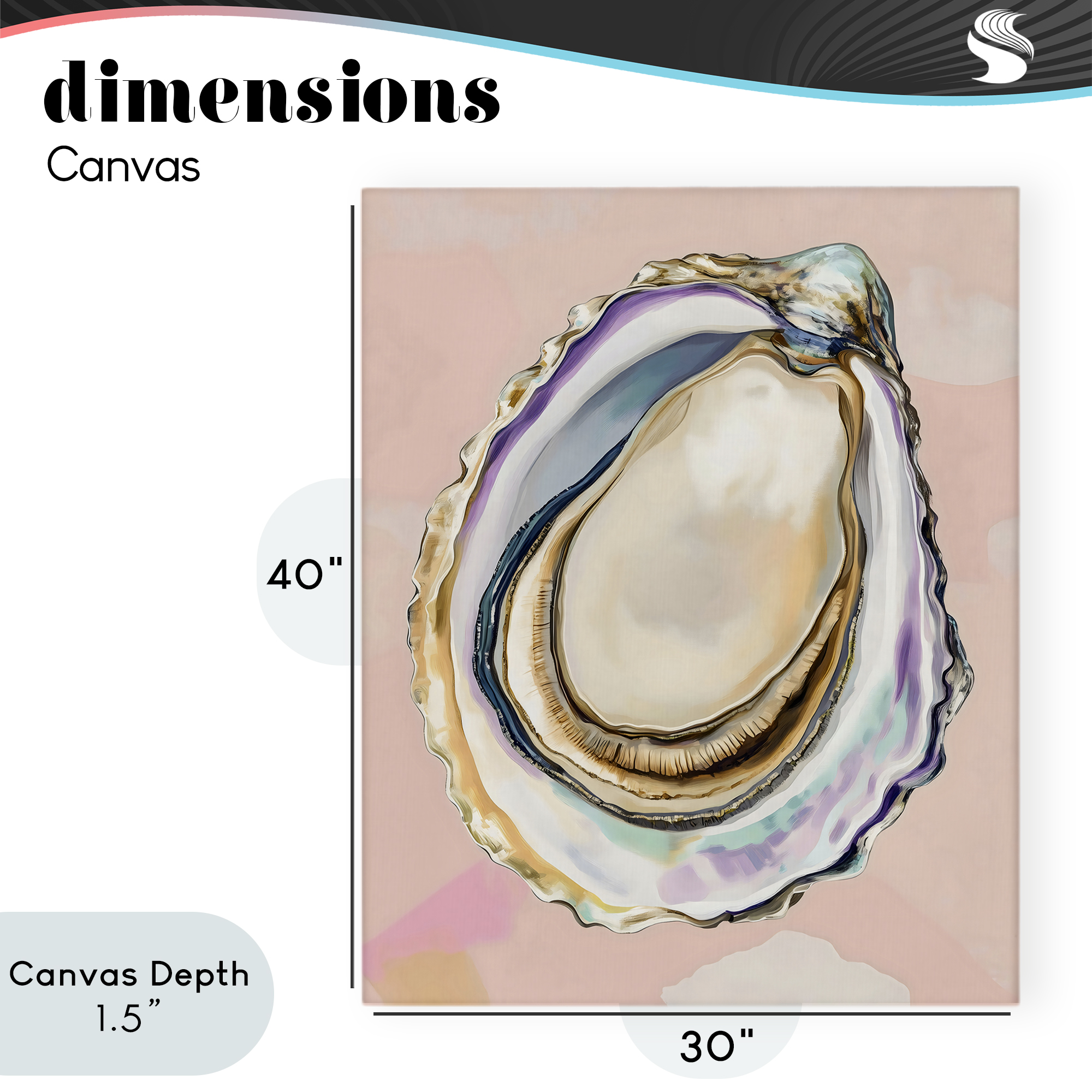 Stupell Industries Pink Oyster Shell Elegance Canvas Wall Art, design by The Prints Vibe