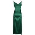 thumbnail image 5 of IROINNID Sundress For Women Camis Sexy Evening Dress Sleeveless V-Neck Dress Ankle-Length Solid Color Dress, 5 of 6