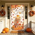 thumbnail image 4 of Fall Door Banner Cover,Autumn Harvest Animal Pattern Background for Front Door Patio Entryway 70.87x35.43 Inch, 4 of 6